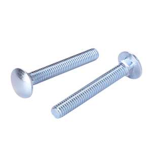 Boulon de carrosserie à filetage complet en zinc blanc et bleu en pouces